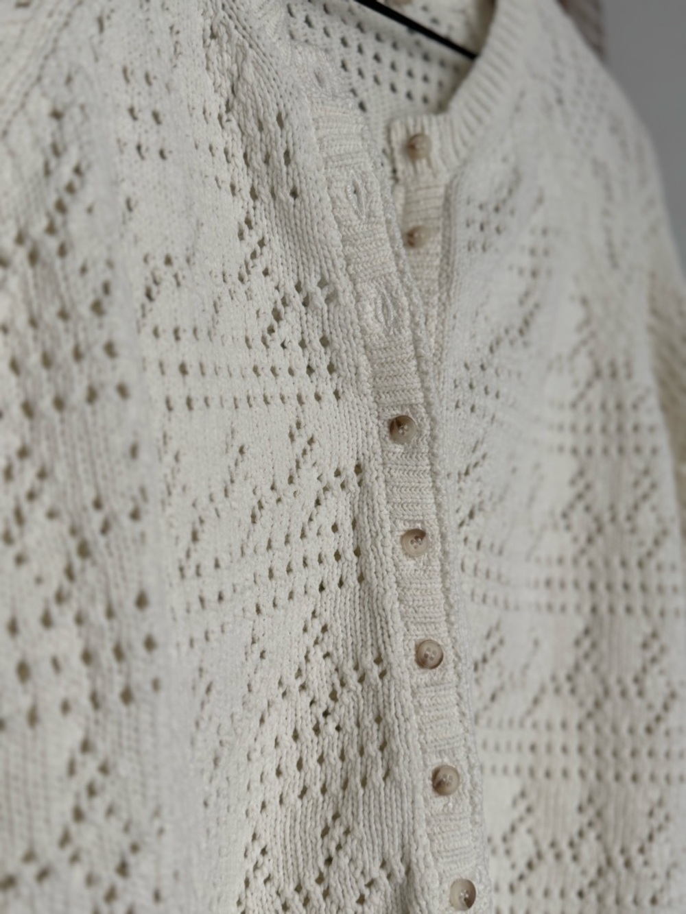 Sezane Capucine Cardigan in White - Picture 3 of 12
